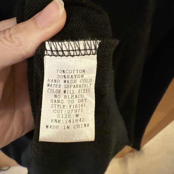 Ya Los Angeles Women Sweater Dress Black Size Medium Long Sleeve Cowl Neck - Picture 7 of 7